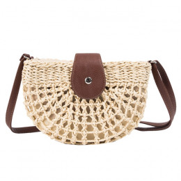 Moda ręcznie Rattan tkane słomy torba letnie torby plażowe dla kobiet 2019 Bohemia Messenger Crossbody torby dla dziewczyn sprzę