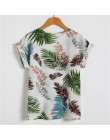 Lollas nowe letnie kobiety Multicolor szyfonowa bluzka z nadrukiem koszulka z dekoltem w kształcie litery "o" z krótkim rękawem 