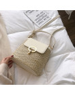 Małe słomy wiadro torby dla kobiet 2019 lato Crossbody torby Lady podróż torebki i torebki kobiece ramię torba