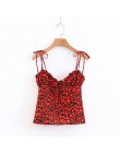 Boho czarny czerwony serce drukuj crop top kobiety backless sexy halter cami top streetwear czeski spaghetti pasek sexy topy let