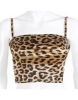 HEYounGIRL Sexy Leopard Print Crop Top kobiety Backless Spaghetti pasek Tank Tops Tees lato bez rękawów Crop Top Camis Party klu