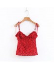 Boho czarny czerwony serce drukuj crop top kobiety backless sexy halter cami top streetwear czeski spaghetti pasek sexy topy let