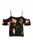 Feitong lato blusa feminina kobiety bluzki Sexy zimno ramię kwiatowy Print krótki bluzka Crop topy blusas mujer de moda 2019 now