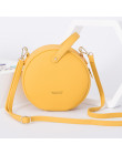 WEICHEN okrągły Design kobiety skórzana torba na ramię torby małe Crossbody Messenger torby dla pań okrągły torebka damska Bolsa