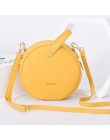 WEICHEN okrągły Design kobiety skórzana torba na ramię torby małe Crossbody Messenger torby dla pań okrągły torebka damska Bolsa