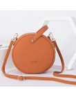 WEICHEN okrągły Design kobiety skórzana torba na ramię torby małe Crossbody Messenger torby dla pań okrągły torebka damska Bolsa