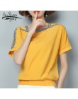 Moda kobiety bluzki koszula 2018 przyczynowy plus rozmiar krótki rękaw kobiety topy szyfonowa bluzka kobiety koszula blusas femi