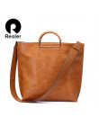 REALER sztucznej skóry kobiet torebki duże skrzynki kobiet szeroki pasek na ramię messenger torby damskie crossbody top-torby z 