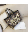 Leopard Print list w stylu Vintage kobiet torebki wysokiej jakości PU skórzane damskie skórzane torebki na co dzień torba na dro