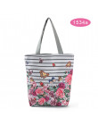 Floral wydrukowano torebka na ramię kobiet duża pojemność płótnie torba na ramię lato plaża torba najlepsza sprzedaż-WT