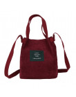 Wysokiej jakości torba kobieca w stylu Vintage sztruks torby na ramię nowy sztruks wiadro torebki na ramię