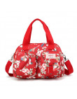 Nowy wielowarstwowy Nylon kobiety torby na ramię moda proste dziewczyny torebki Messenger torby drukowane kwiaty Crossbody torby
