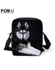 FORUDESIGNS kobiety Messenger torby 3D Denim zwierząt torebki na ramię torby na ramię słodkie Cat Messenger torby Crossbody torb