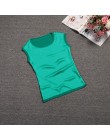 Lato kobiety bluzki 2019 nowy dorywczo szyfonowa jedwabna bluzka slim bez rękawów, dekolt w kształcie litery "o", blusa feminina