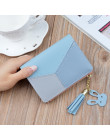 New Arrival portfel krótki kobiety portfele Zipper torebka Patchwork moda panelami portfele Trendy portmonetka posiadacz karty s