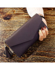 2019 moda kobiet portfele prosty zamek torebki czarny biały szary czerwony długi odcinek sprzęgła portfel miękkie portmonetka ze