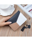 New Arrival portfel krótki kobiety portfele Zipper torebka Patchwork kasetony portfele Trendy portmonetka posiadacz karty skóry.