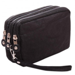 Kobiety portfele moda Zipper długi sekcja torebki 3 warstwy torebka kopertówka o dużej pojemności torba proste telefon torba na 