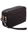 Kobiety portfele moda Zipper długi sekcja torebki 3 warstwy torebka kopertówka o dużej pojemności torba proste telefon torba na 