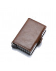 Skórzany portfel męski pojemny na zatrzask czarny granatowy brązowy beżowy modny kieszonkowy jednokolorowy gładki