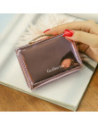 Nowych kobiet laserowe holograficzne portfele krótki portfel dziecięcy mały portfel kobiet składany portfel posiadacz karty port