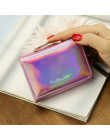 Nowych kobiet laserowe holograficzne portfele krótki portfel dziecięcy mały portfel kobiet składany portfel posiadacz karty port