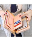 2019 kobiety portfele portmonetki portfel marki kredytowej portfel z saszetką na karty portmonetka kieszeń na telefon komórkowy 