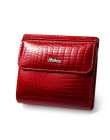 HH szczupła prawdziwej skóry kobiety portfele Mini portfel kobiet krótkie sprzęgło luksusowe torebka damska portmonetki posiadac