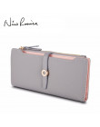Piękny skórzany długi portfel damski modny elegancki kopertówka