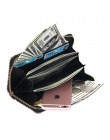 Luksusowe kobiety długi portfel świecący cekinami sprzęgło brokat Pu skórzane damskie torba na telefon posiadacz karty portmonet