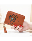 Kobiety portfele 2019 małe skórzane portfele kobiety luksusowa markowy zamek błyskawiczny Mini portfel panie sprzęgła posiadacz 