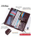 X. D. BOLO portfel damski z prawdziwej skóry portfele kobiet portemonnee portmonetka długie torebki kopertówki etui na karty do 