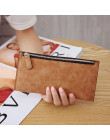 AUTEUIL Retro pu skórzane damskie torebka damski portfel długi Worki na pieniądze prosty styl cienki portfele posiadacz karty ko