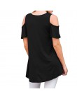 2019 lato kobiety szyfonowa bluzka z krótkim rękawem czarne panie biuro koszulka żeńska rozmiar Plus praca Top Plus rozmiar casu