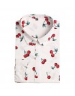 Dioufond Floral kobiety bluzki bluzka w kropki z długim rękawem koszula kobiety bawełna Camisas Femininas Blusa Feminina panie t