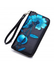 Flower Genuine Leather Women's Wallet Female Long Walet Women Carteira Lady Clutch Money Bag Coin Purse Cartera Mujer Portomonee