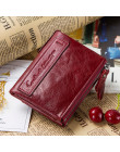 Gorąca sprzedaż 2019 portmonetka na zamek błyskawiczny portfel kobiet prawdziwej skóry portfele torebka moda krótki portfel z po