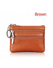 BONAMIE 11 kolory moda prawdziwej skóry kobiet pani portfel sprzęgła krótki mała portmonetka Brand New miękkie stałe 3 Zip torba