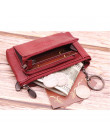 Luksusowe prawdziwej skóry kobiety portfele portmonetka Mini portfel karty kobiet Lady krótki magia Walet zamek Worki na pieniąd