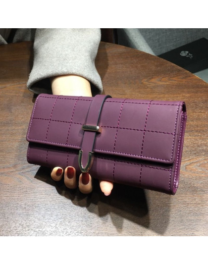 AOEO portfele damskie długie z chusta PU skóra moda Hasp portmonetka torba na telefon 10 posiadaczy kart portfel damski dla dzie
