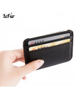 LEFUR kredytowej posiadacz karty moda w stylu Vintage tekstury Mini ID posiadacze kart wizytownik uchwyt skórzany Slim Bank Case