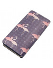 Badiya Flamingo damskie kwiatowy Print moda długo torebka kopertówka o dużej pojemności torba na telefon PU skóra panie posiadac