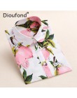 Dioufond Summer Floral bluzka damska z długim rękawem topy bawełniane koszule biały granatowy bluzki mały kwiat Blusas Femininas