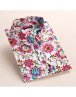 Dioufond Summer Floral bluzka damska z długim rękawem topy bawełniane koszule biały granatowy bluzki mały kwiat Blusas Femininas