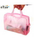 ETya 5 kolory makijaż organizator torba kosmetyczka worek do przechowywania kobiet wodoodporny przezroczysty kwiatowy torba podr