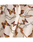 Vadim kobiety stylowe łańcuszki motyl drukuj bluzki z długim rękawem plisowane koszule moda kobieta na co dzień eleganckie bluzk