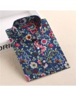 Dioufond Summer Floral bluzka damska z długim rękawem topy bawełniane koszule biały granatowy bluzki mały kwiat Blusas Femininas