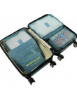 Nie przegap wysokiej jakości 6 sztuk/zestaw bagażu podróży organizator torba duża dla mężczyzn kobiety wielofunkcyjny kosmetyczn