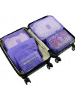 Nie przegap wysokiej jakości 6 sztuk/zestaw bagażu podróży organizator torba duża dla mężczyzn kobiety wielofunkcyjny kosmetyczn