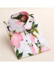 Dioufond Summer Floral bluzka damska z długim rękawem topy bawełniane koszule biały granatowy bluzki mały kwiat Blusas Femininas